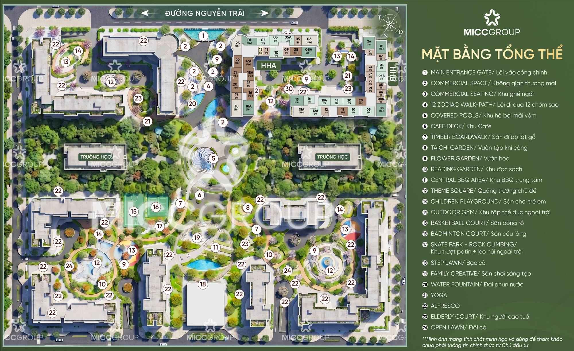 Mặt bằng tiện ích Vinhomes Cao Xà Lá